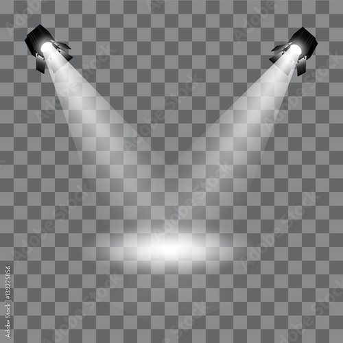 Set of vector scenic spotlights