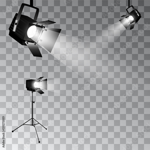 Set of vector scenic spotlights