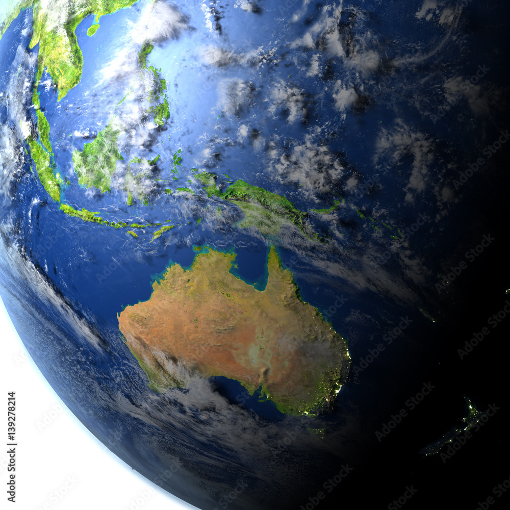 Fototapeta premium Australia on planet Earth
