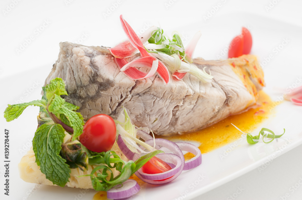 Dishes of Thailand and China international cuisine isolated on white Dishes of Thailand and China international cuisine isolated on white