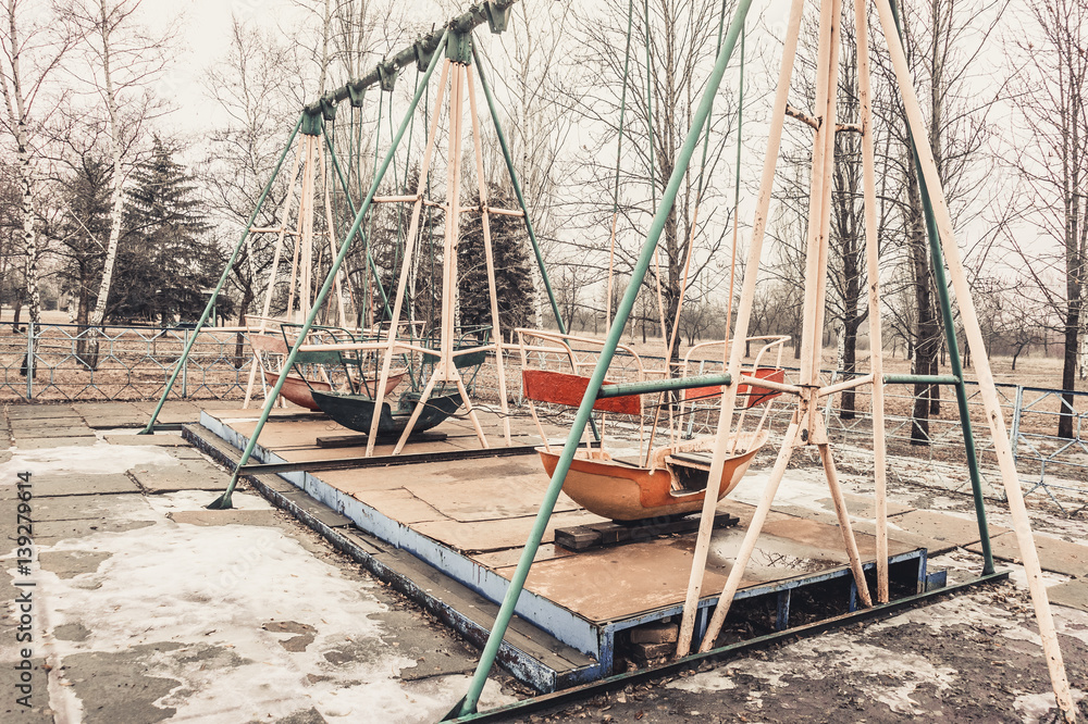 Fototapeta premium Abandoned amusement park