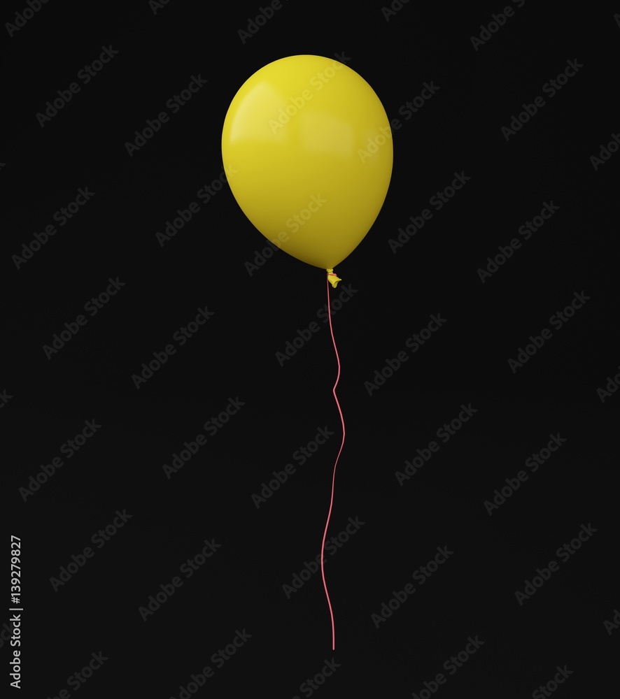 yellow ballon 3d