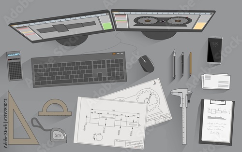 CAD mechanical design engineer desktop attributes  photo