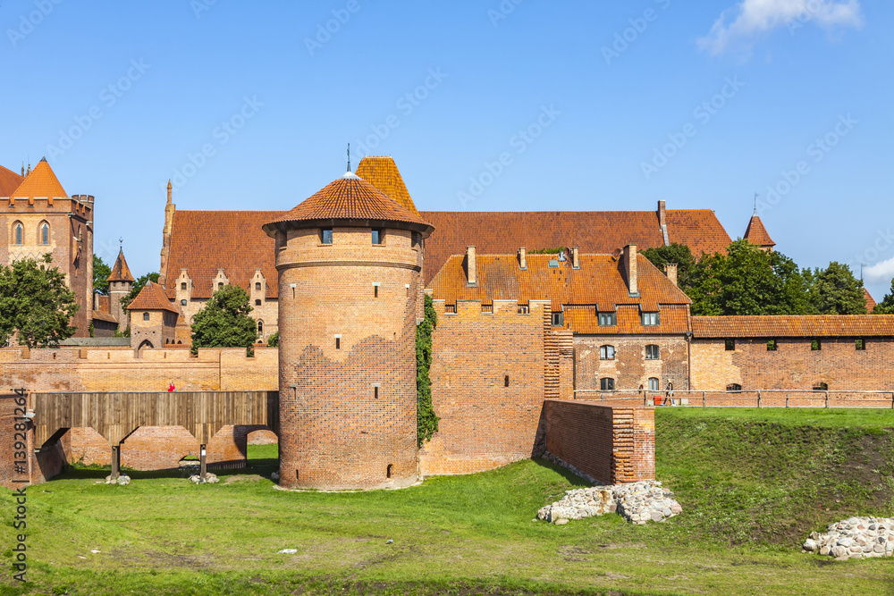 Malbork castle in Pomerania region of Poland
