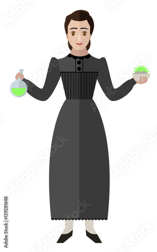 great woman chemist scientist discovering radiation