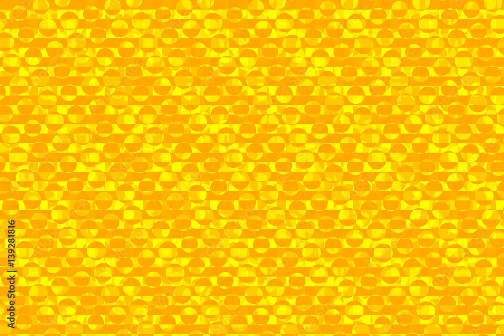 Ilustracion de Trama de Circulos de Colores en Amarillo Ilustracion de Trama de Circulos de Colores en Amarillo