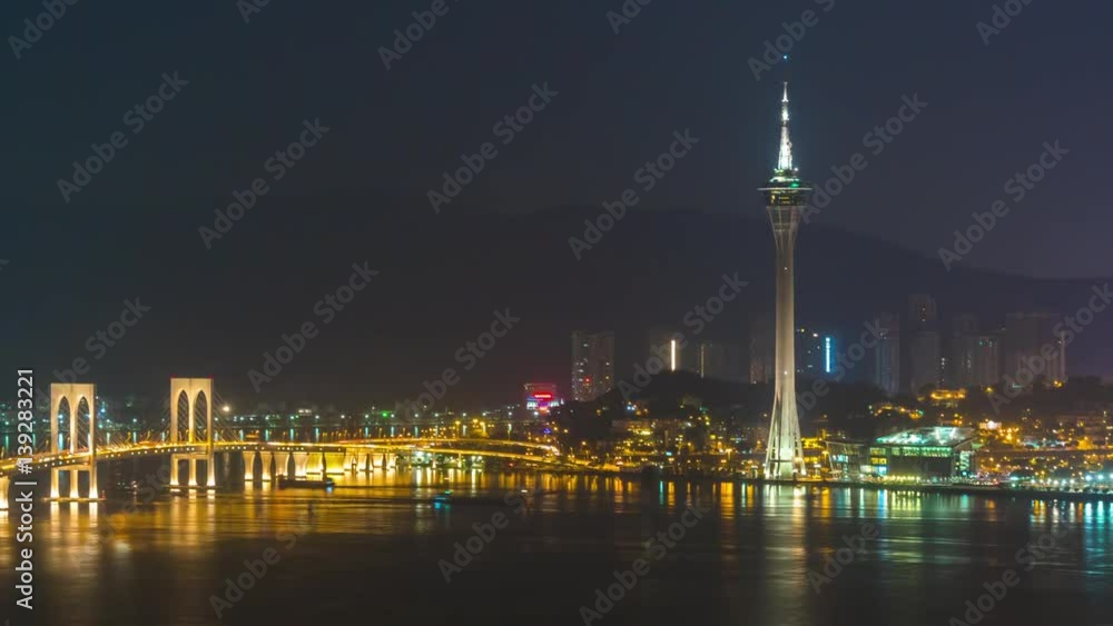 night light famous macau tower bridge bay panorama 4k time lapse china
night light famous macau tower bridge bay panorama 4k time lapse china