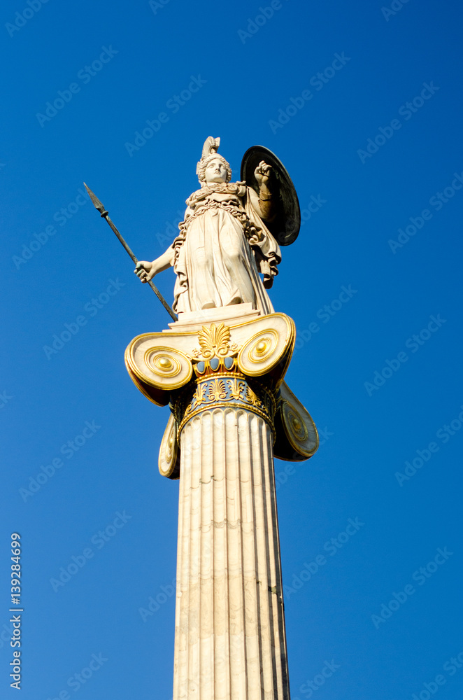 Athens academy pediment columns and statue Athens academy pediment columns and statue