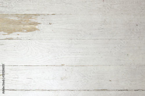 White vintage weathered shabby wooden plank background
