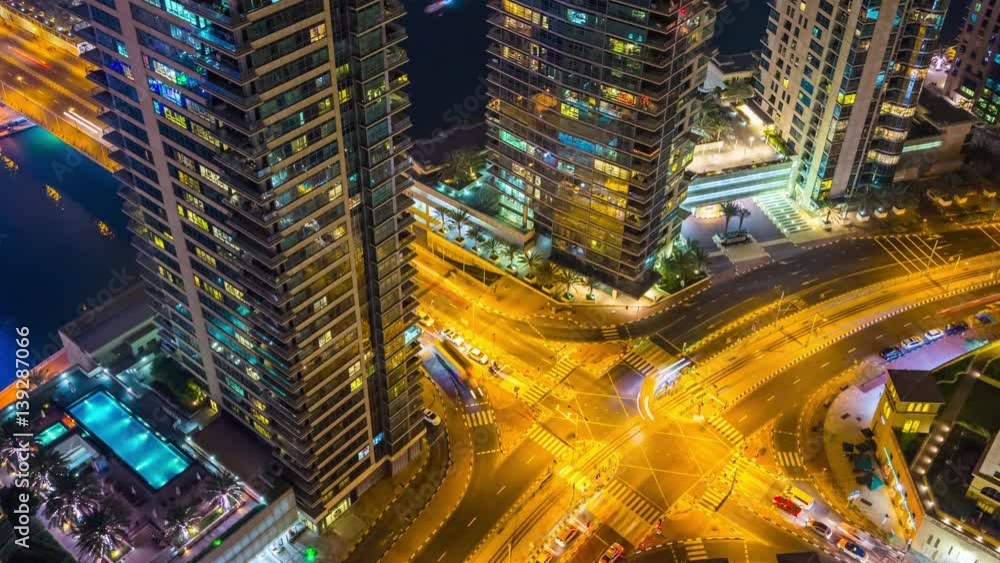 night light traffic street crossroad dubai marina rooftop aerial panorama 4k time lapse uae
night light traffic street crossroad dubai marina rooftop aerial panorama 4k time lapse uae
