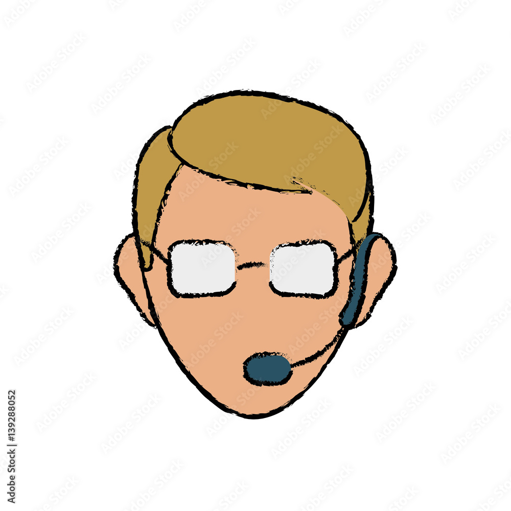 Call center consultant icon vector illustration graphic design Call center consultant icon vector illustration graphic design