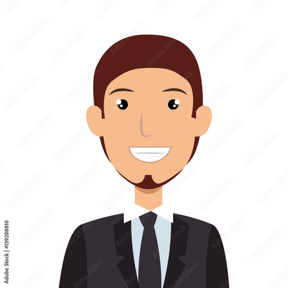 businessman character avatar icon vector illustration design