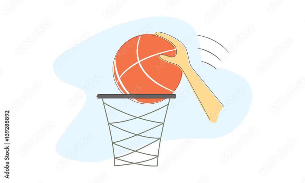 basketball throwing into a net vector sports graphics basketball throwing into a net vector sports graphics