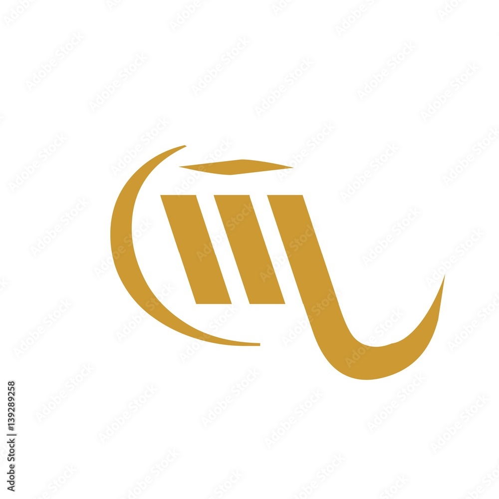 initial letter ML gold color logo vector