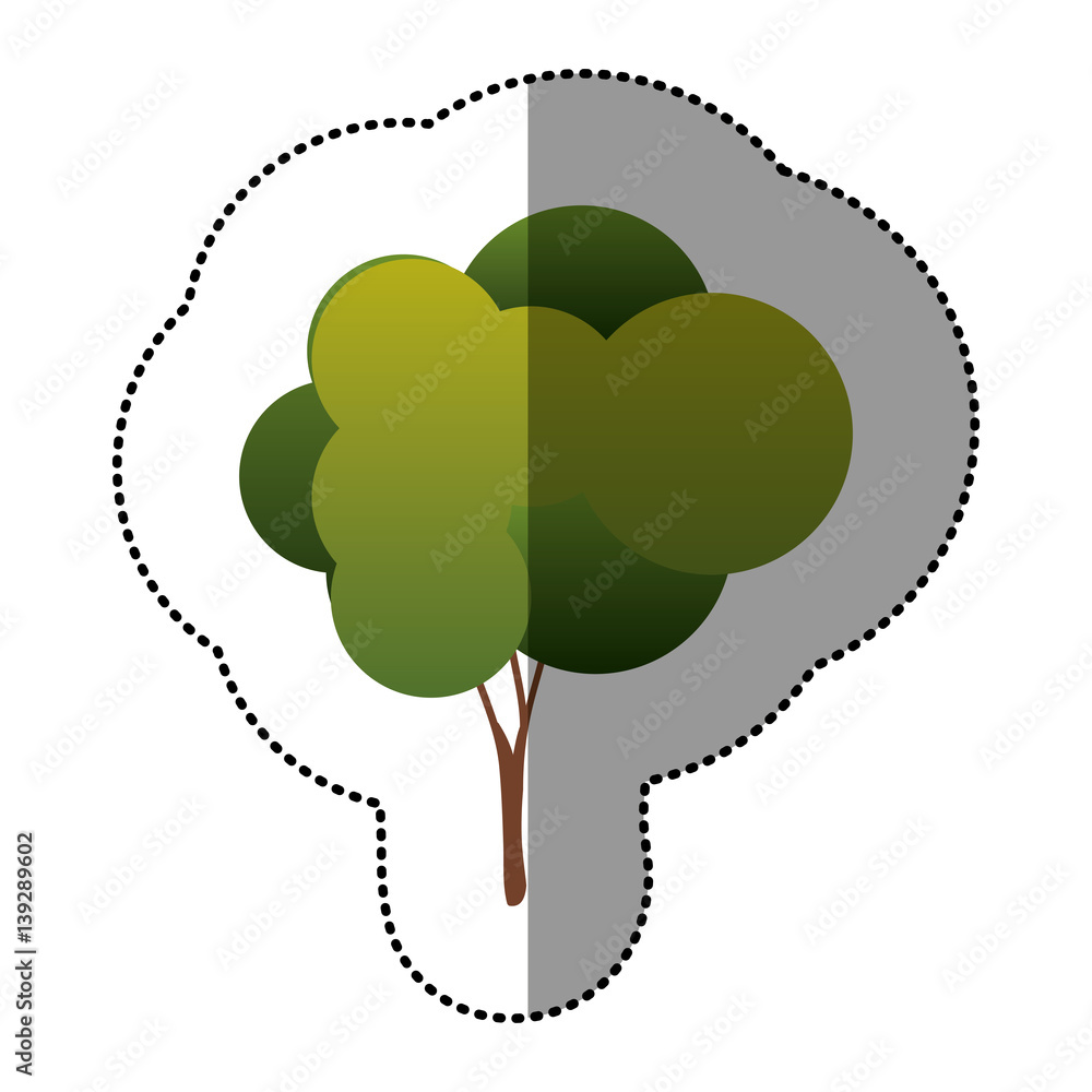 color natural tree icon, vector illustraction design image Stock Vector ...