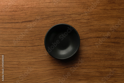 the blackbowl japan top view on the wood
