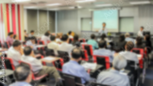 blurred for background Business people meeting presentation conference in meeting room.
