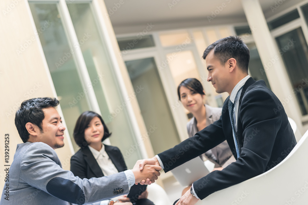 business people shake hand business people shake hand