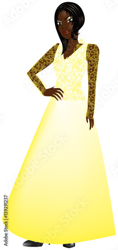 BlackWomanPinkGown