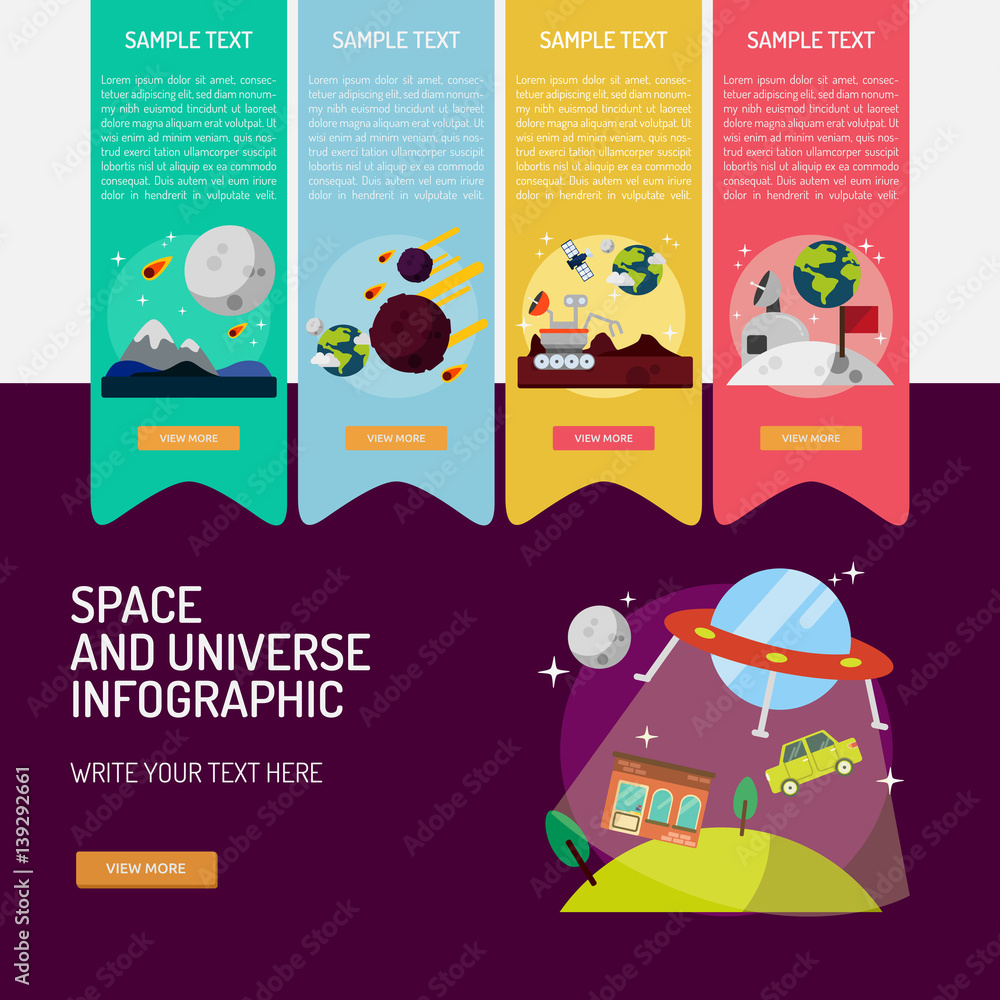 Infographic Space and Universe