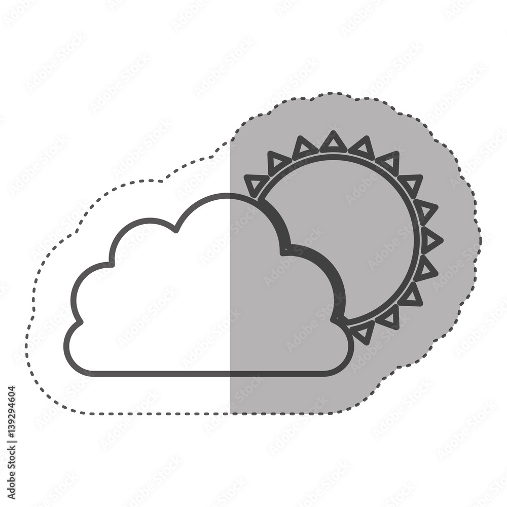 figure cloud with sun icon, vector illustraction design image figure cloud with sun icon, vector illustraction design image