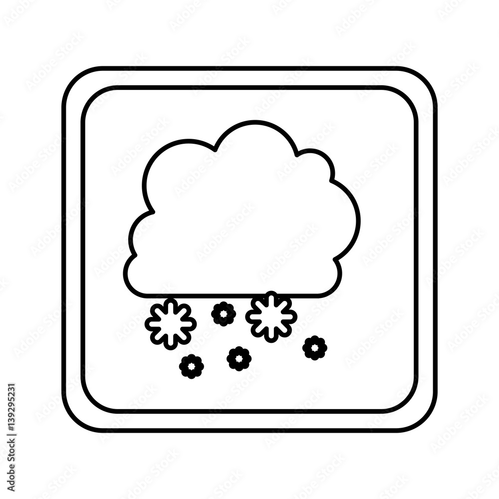 emblem cloud snowing icon, vector illustraction design emblem cloud snowing icon, vector illustraction design