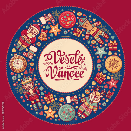 Vesele vanoce -  greeting cards. Xmas in the Czech Republic. 