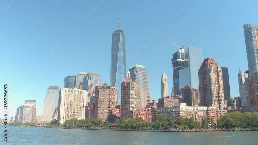 Video Stock CLOSE UP: Luxury riverside condominium apartment buildings ... - Luxurious Riverside Buildings Nyc
