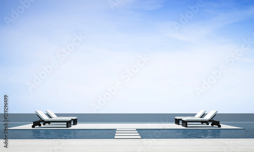 pool villa lounge and day bed