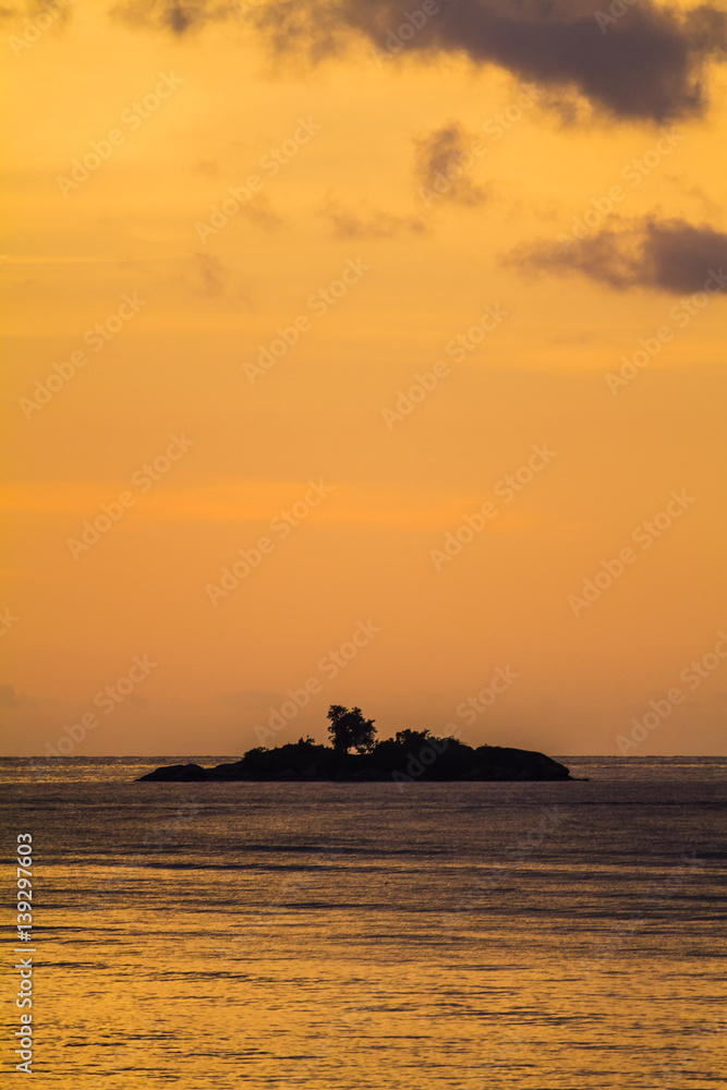 Sunset over the sea