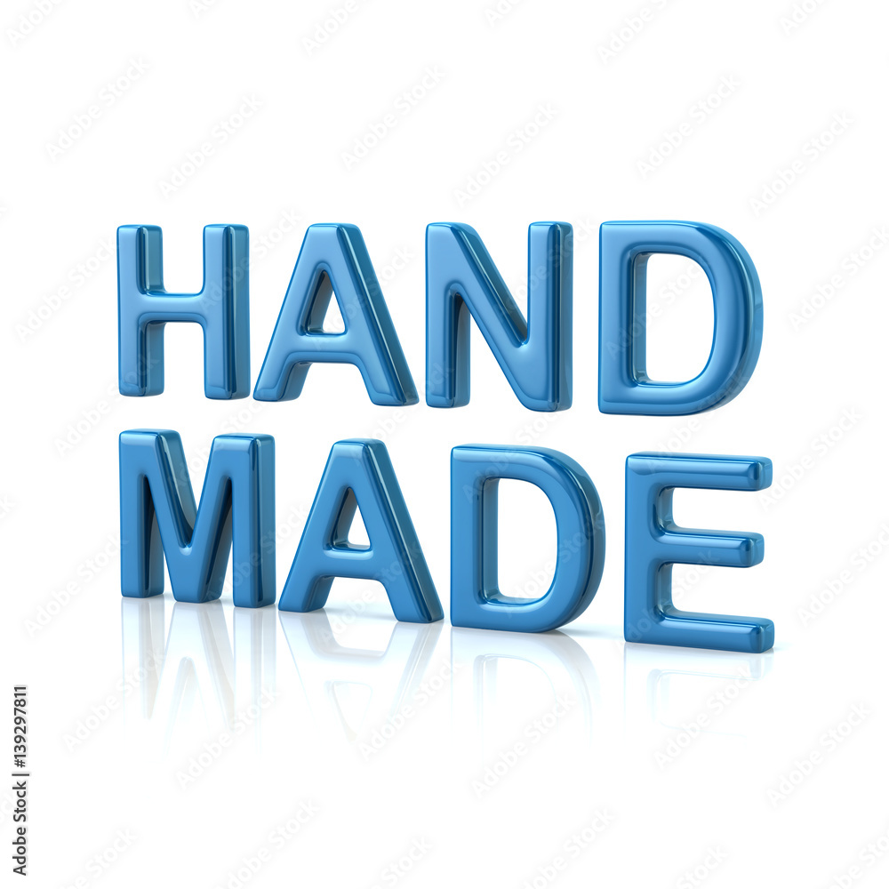 Blue 3d hand made text illustration Blue 3d hand made text illustration