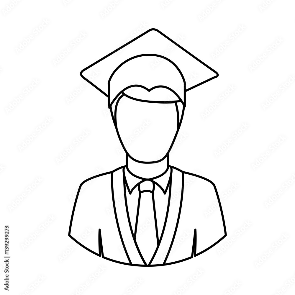 figure man graduation icon, vector ilustraction design image Stock ...