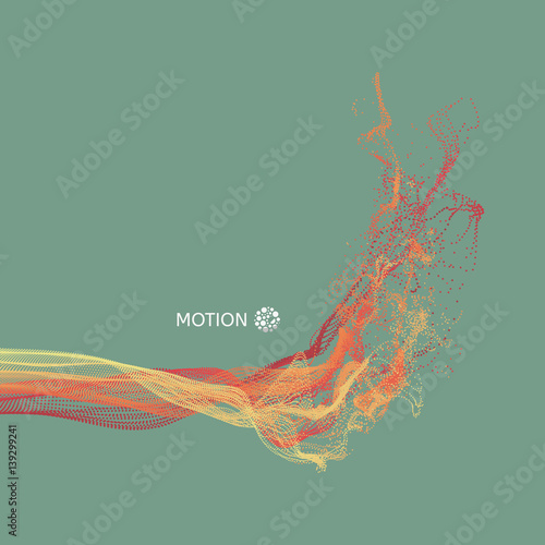 Water Splash Imitation. Array with Dynamic Emitted Particles.