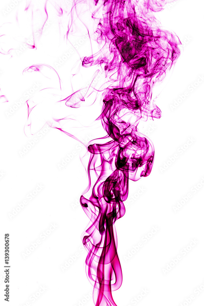 pink smoke on white background. abstract art pink smoke on white background. abstract art