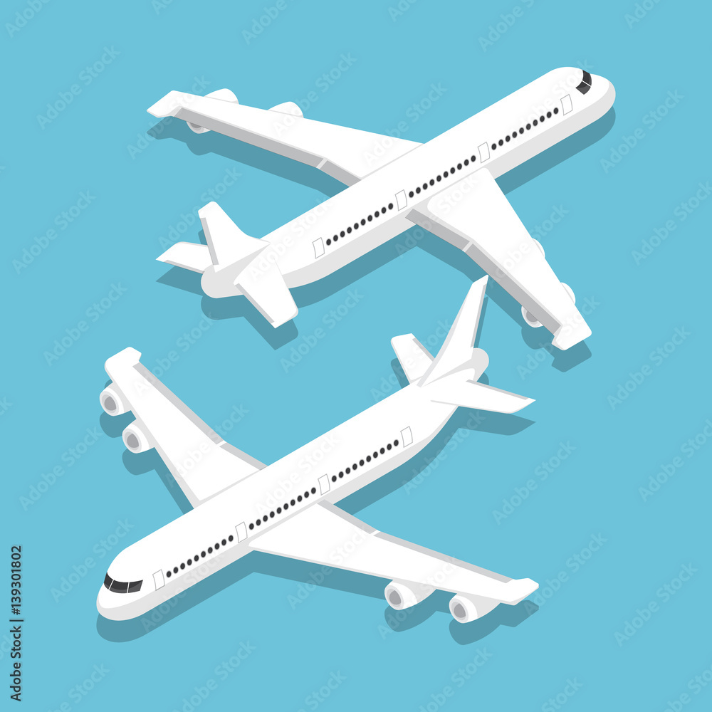 Isometric large passenger airplane Isometric large passenger airplane