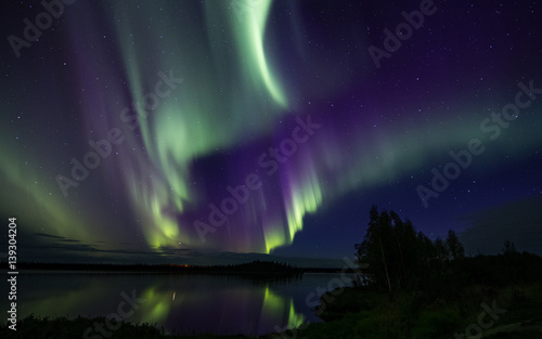 Aurora Reflected in Lake © Laurie