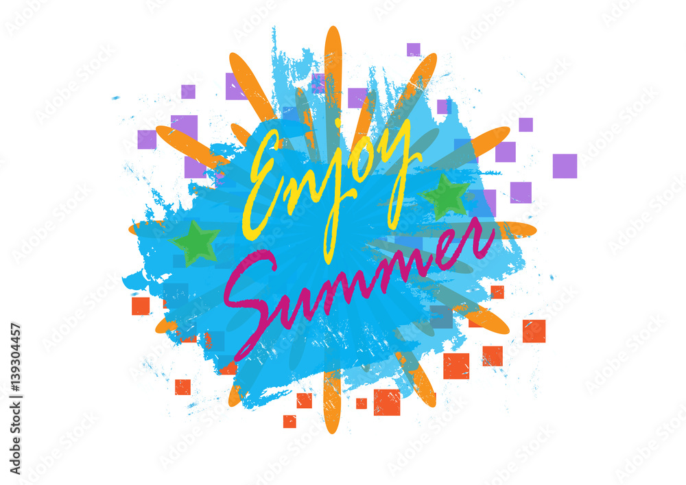 Obraz premium Enjoy Summer background, vector illustration eps.10