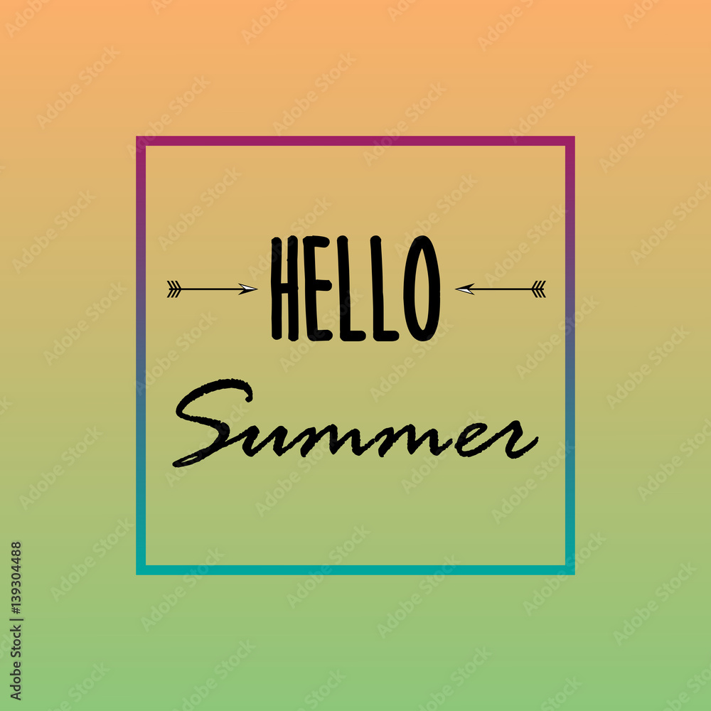 Hello Summer background, vector illustration eps.10