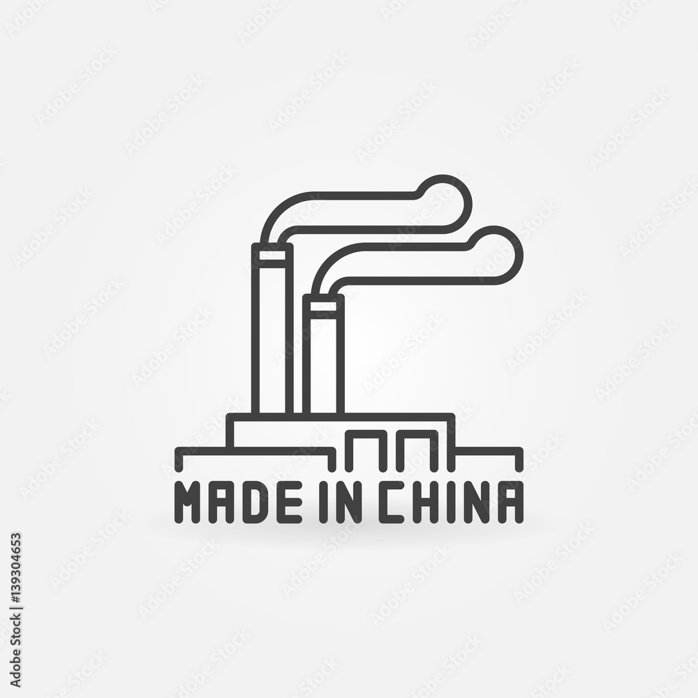 Chinese manufacturing icon Chinese manufacturing icon