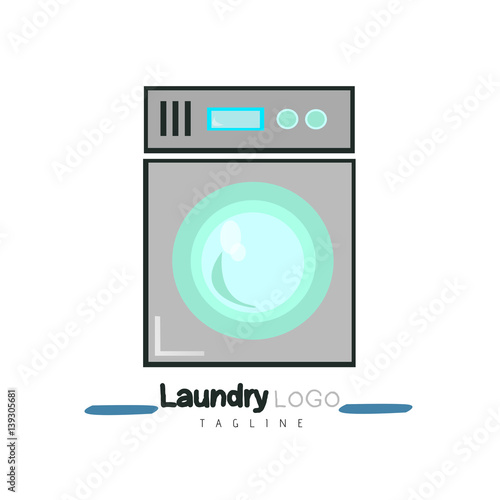 Laundry logo template design
