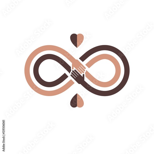 Racial Tolerance between different Nations conceptual symbol, Martin Luther King Day