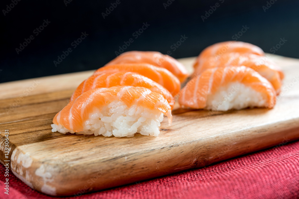 fresh sushi traditional japanese food on the table fresh sushi traditional japanese food on the table