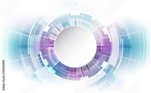 Abstract technological background concept with various technology elements. illustration Vector