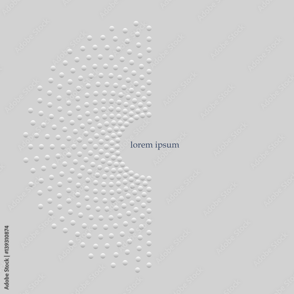 3d abstract dotted half circle background 3d abstract dotted half circle background