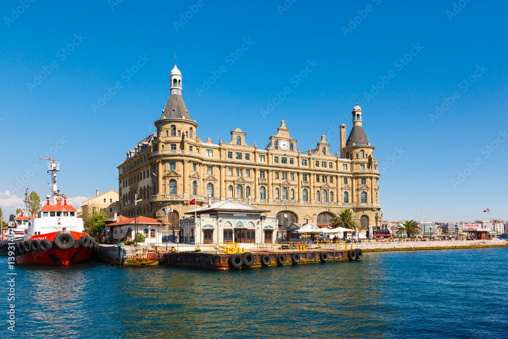 Istanbul ferry and Haydarpasa railway station.