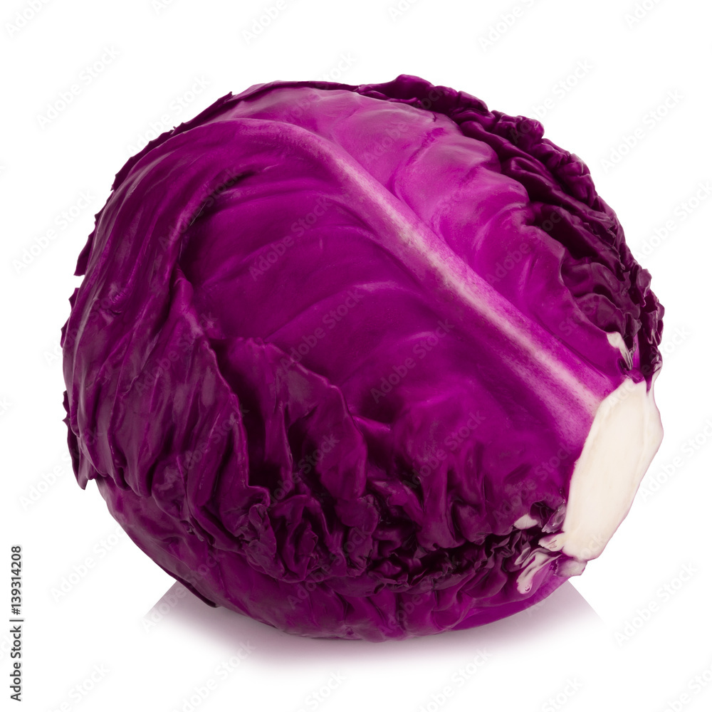 purple cabbage isolated on white purple cabbage isolated on white