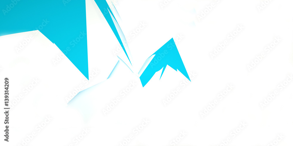 Abstract background with glossy blue sculpture, 3 d render Abstract background with glossy blue sculpture, 3 d render
