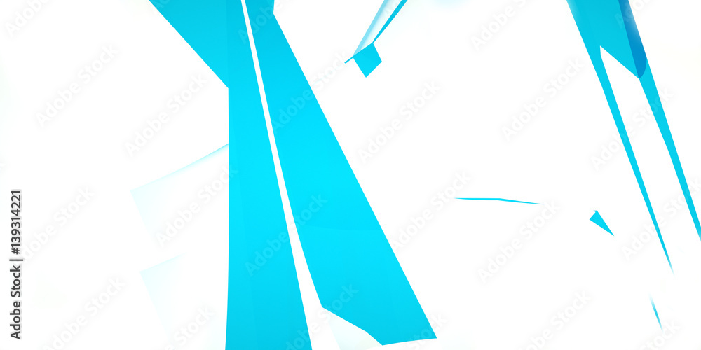 Abstract background with glossy blue sculpture, 3 d render Abstract background with glossy blue sculpture, 3 d render