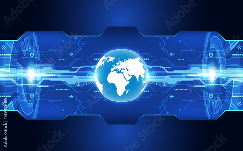 vector digital global technology concept, abstract background
