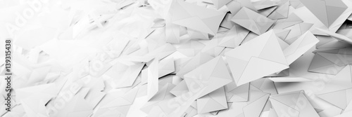 Infinite mail envelopes, 3d rendering background photo